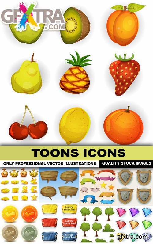 Toons Icons - 25 Vector