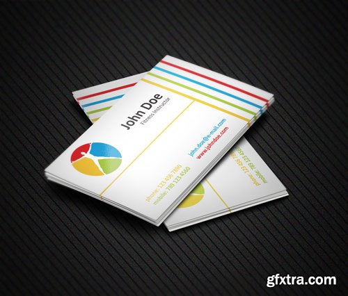 Vector Colorful Fitness Business Card