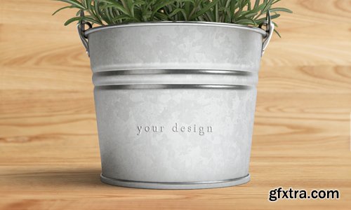 Logo Mock up on Pot with Plant