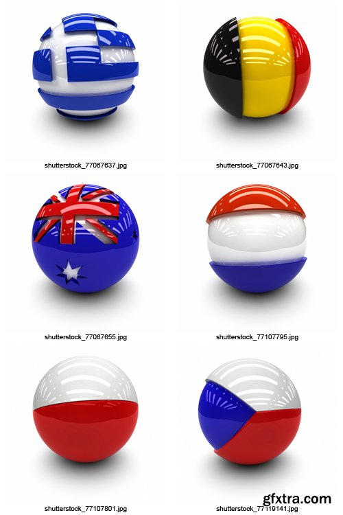 Amazing SS - 3D Flag Spheres, 25xJPGs