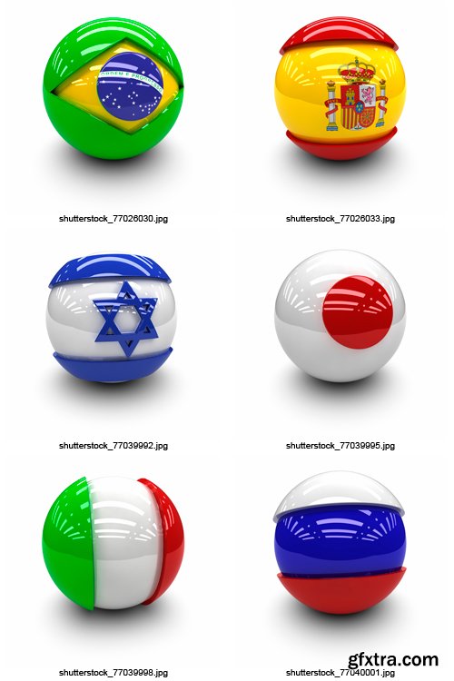 Amazing SS - 3D Flag Spheres, 25xJPGs