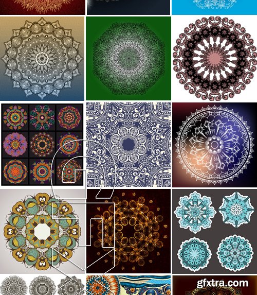 Stock Vectors - Mandala 3, 25xEPS