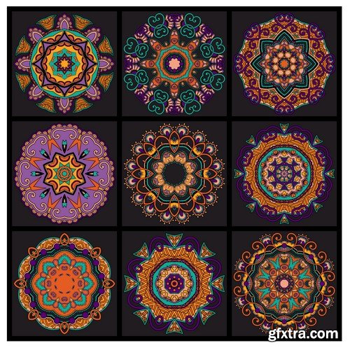 Stock Vectors - Mandala 3, 25xEPS