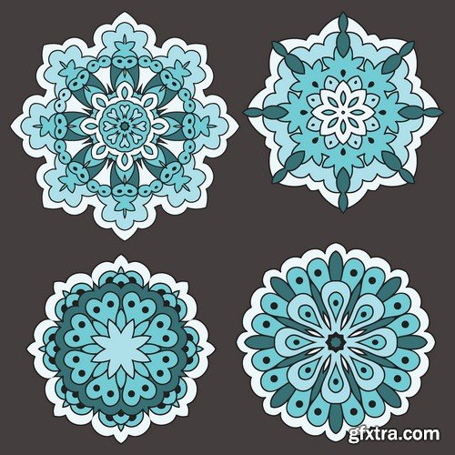 Stock Vectors - Mandala 3, 25xEPS