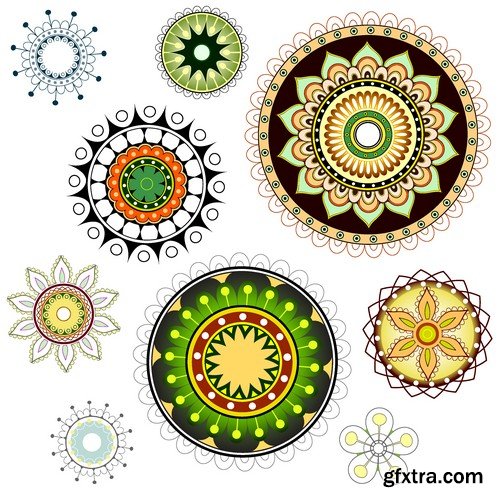 Stock Vectors - Mandala 3, 25xEPS