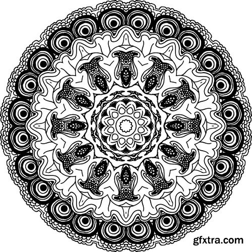 Stock Vectors - Mandala 3, 25xEPS