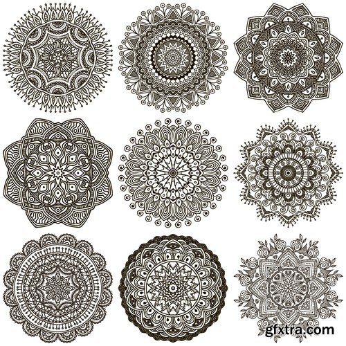 Stock Vectors - Mandala 3, 25xEPS