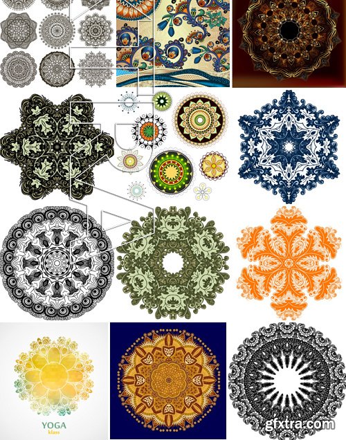 Stock Vectors - Mandala 3, 25xEPS