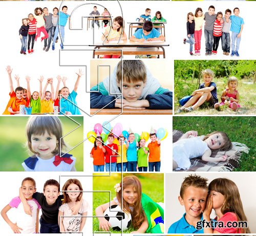 Stock Photos - Happy kids 6, 25xJPG