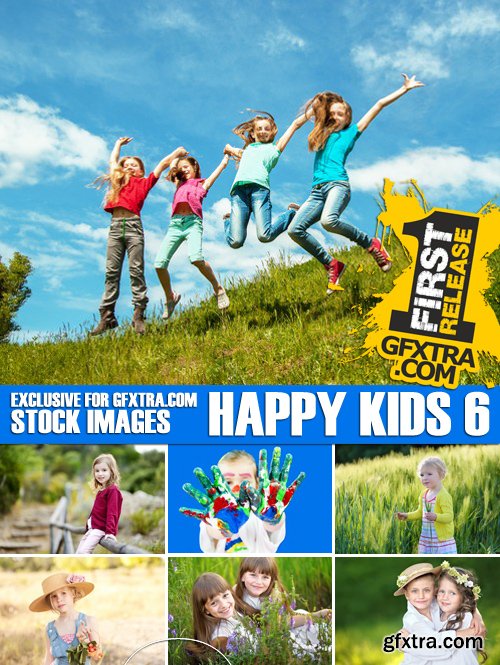 Stock Photos - Happy kids 6, 25xJPG