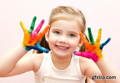 Stock Photos - Happy kids 6, 25xJPG