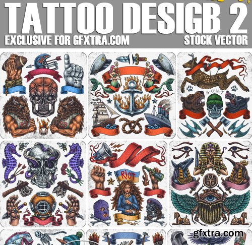 Stock Vectors - Tattoo design 2, 25xEPS