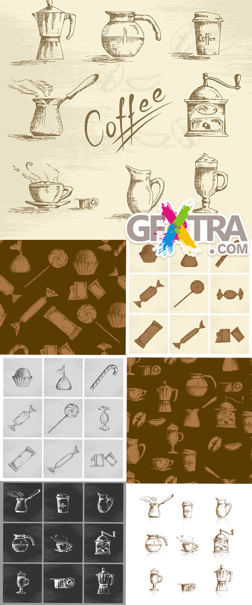 Coffee vector set