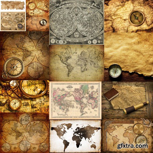 Old Map Collection - 25 HQ Images