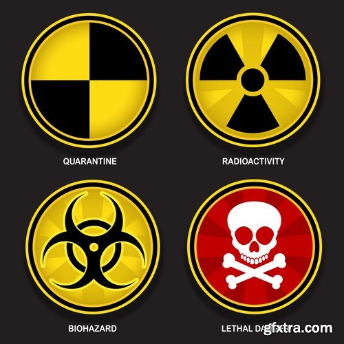 Zombie , Bigfoot & UFO Warning Signs - 25 Vector