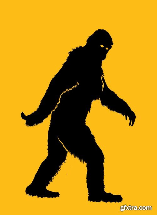 Zombie , Bigfoot & UFO Warning Signs - 25 Vector