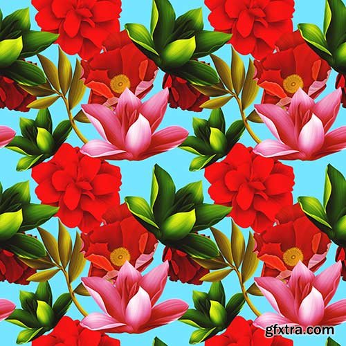 Seamless Flowers Prints - 25x JPEGs