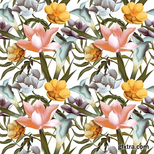 Seamless Flowers Prints - 25x JPEGs