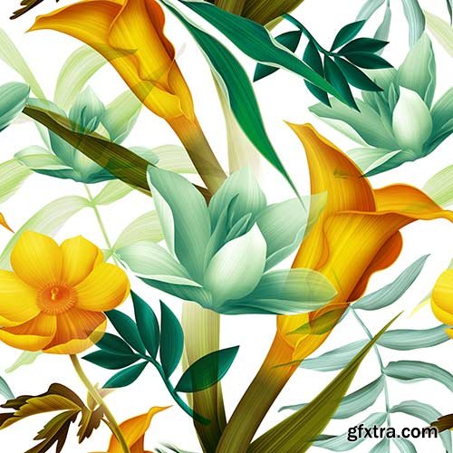 Seamless Flowers Prints - 25x JPEGs