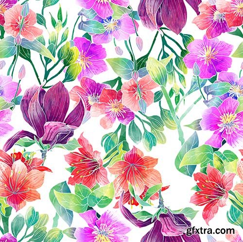 Seamless Flowers Prints - 25x JPEGs