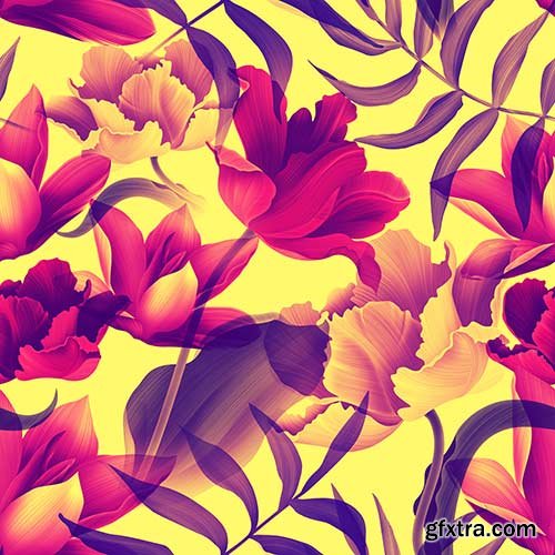 Seamless Flowers Prints - 25x JPEGs