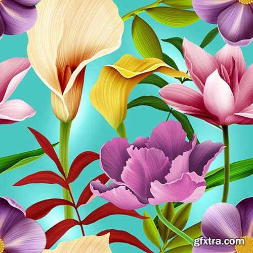 Seamless Flowers Prints - 25x JPEGs