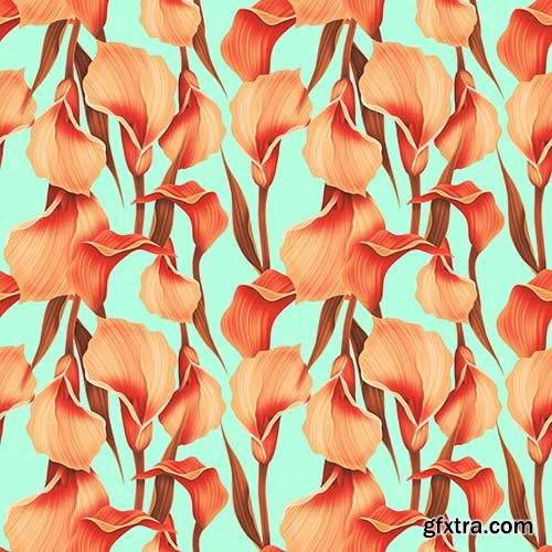 Seamless Flowers Prints - 25x JPEGs