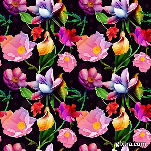 Seamless Flowers Prints - 25x JPEGs