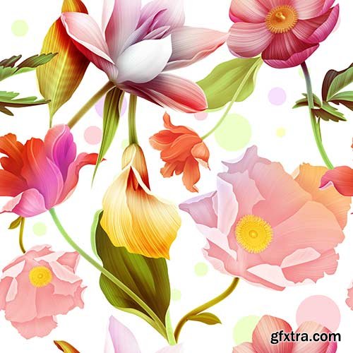 Seamless Flowers Prints - 25x JPEGs