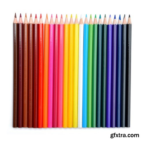 Stock Photos - Colored pencils, 25xJpg