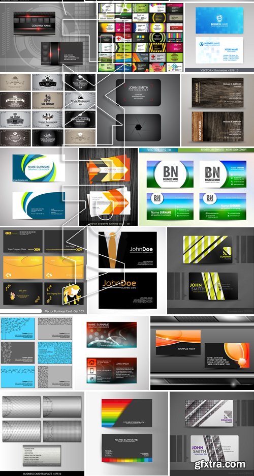 Stock Vectors - Business Card Template 4, 25xEPS