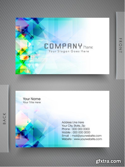 Stock Vectors - Business Card Template 4, 25xEPS