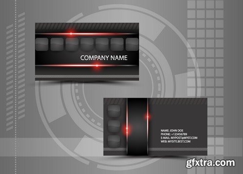 Stock Vectors - Business Card Template 4, 25xEPS