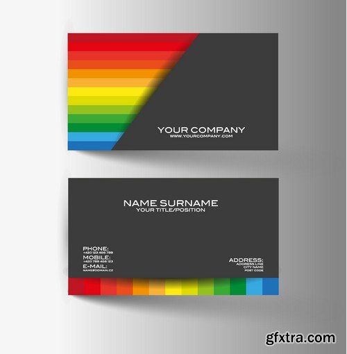 Stock Vectors - Business Card Template 4, 25xEPS