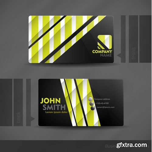 Stock Vectors - Business Card Template 4, 25xEPS