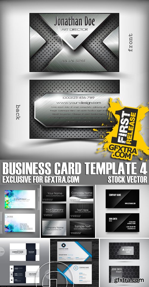 Stock Vectors - Business Card Template 4, 25xEPS