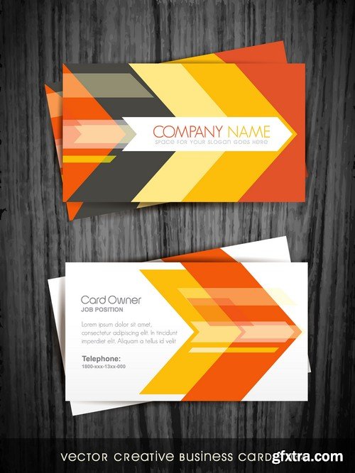 Stock Vectors - Business Card Template 4, 25xEPS