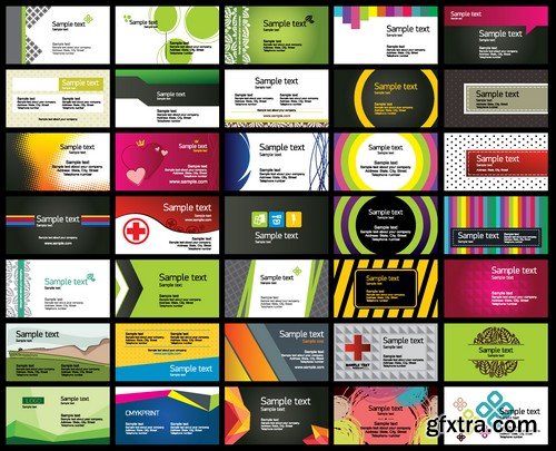 Stock Vectors - Business Card Template 4, 25xEPS