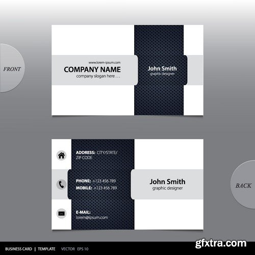 Stock Vectors - Business Card Template 4, 25xEPS