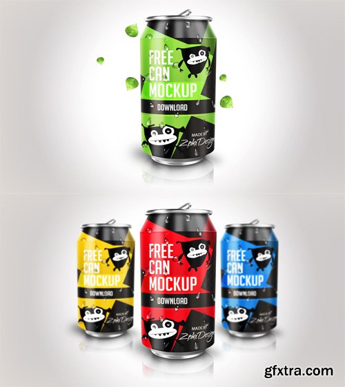 2 Soda Can Mock UP Templates