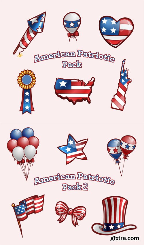 American Patriotic Elements Set