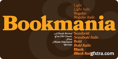 Bookmania Font Family - 10 Font $290