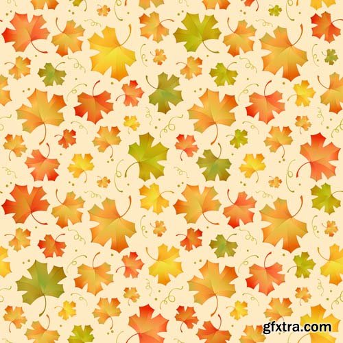 Autumn colorful leaves backgrounds, 25xEPS