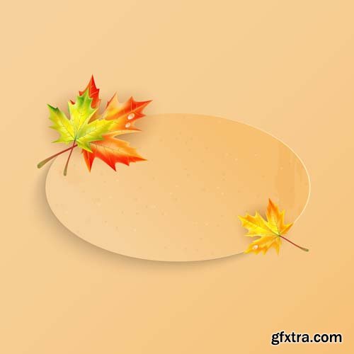 Autumn colorful leaves backgrounds, 25xEPS