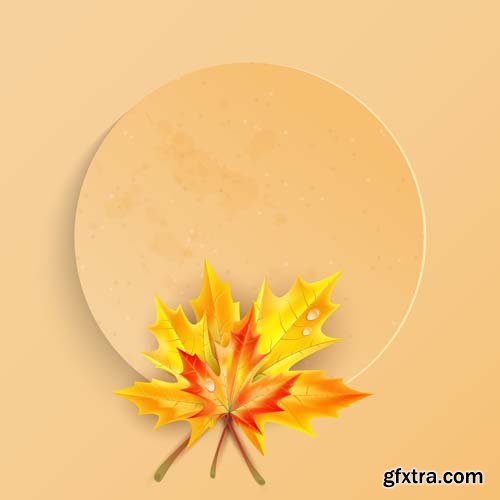 Autumn colorful leaves backgrounds, 25xEPS