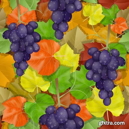 Autumn colorful leaves backgrounds, 25xEPS