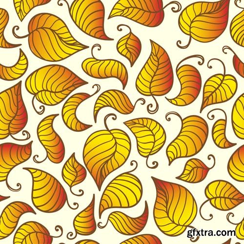 Autumn colorful leaves backgrounds, 25xEPS