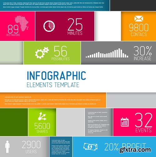 Collection of infographics vol.117, 25xEPS