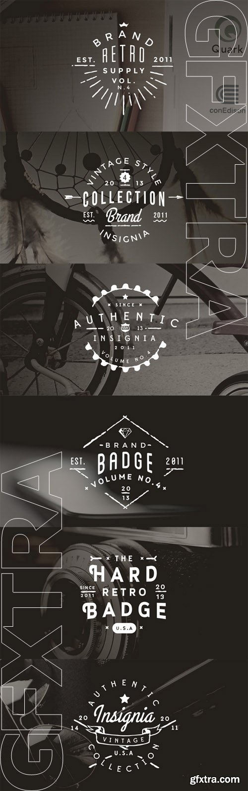 Vintage Badges Presentation Vol 4