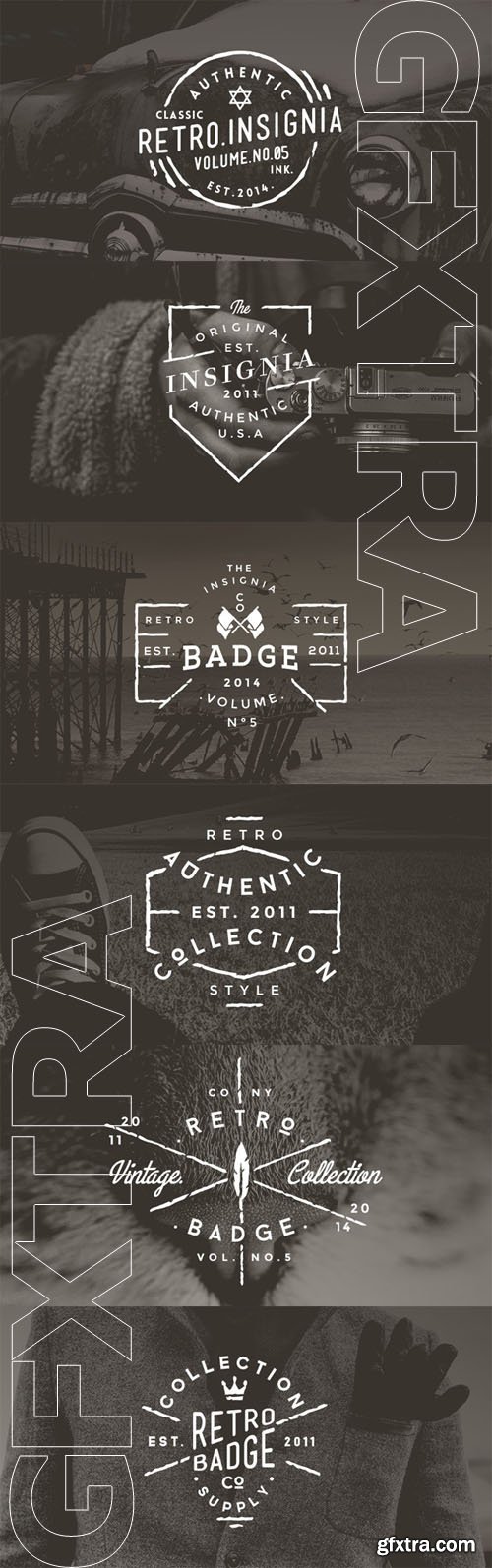 Vintage Badges Presentation Vol 5